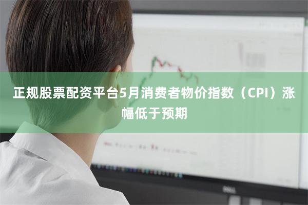 正规股票配资平台5月消费者物价指数(CPI)涨幅低于预期